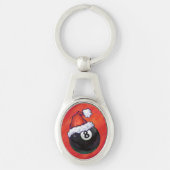 8-inch kerstrood Pet Sleutelhanger (Voorkant)