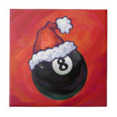 8-inch kerstrood Pet Tegeltje (Voorkant)