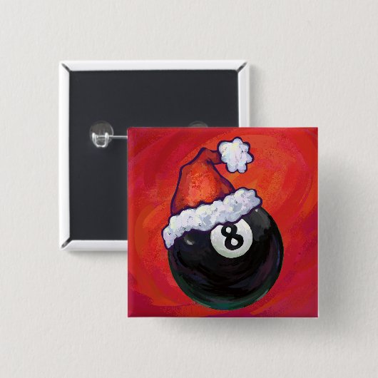 8-inch kerstrood Pet Vierkante Button 5,1 Cm (Voorkant /achterkant)