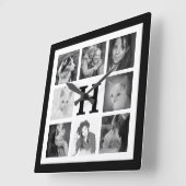 8 Instagram-foto's maken met monogram Vierkante Klok (Hoek)