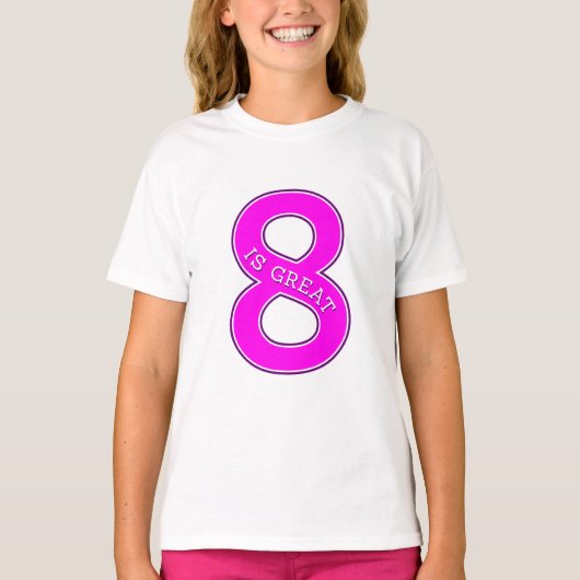 8 is geweldig t-shirt (Voorkant)