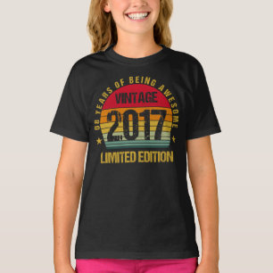 8 Jaar Achtste 2017 Vintage 8ste Verjaardag Kinder T-shirt