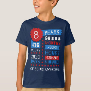 8 jaar Geweldige - 8 jaar Shirt met cadeau op de g