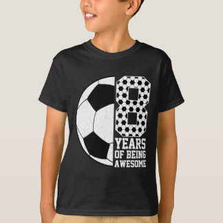 8 Jaar Geweldige Kids Voetbalfan 8e Verjaardag T-shirt