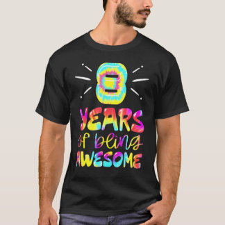 8 jaar Geweldige kleuren 8 jaar oud 8e jaar oud T-shirt