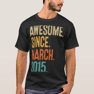 8 jaar Geweldige sinds 8 maart 2015 T-shirt