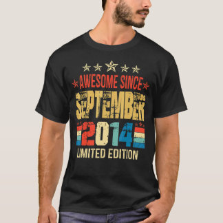8 jaar Geweldige sinds september 2014 8e verjaarda T-shirt