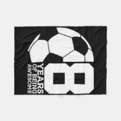 8 Jaar Lang Geweldig Voetbal 8e Verjaardag Fleece Deken (Voorkant (Horizontaal))