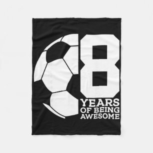 8 Jaar Lang Geweldig Voetbal 8e Verjaardag Fleece Deken
