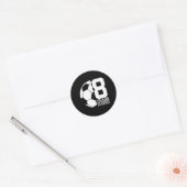 8 Jaar Lang Geweldig Voetbal 8e Verjaardag Ronde Sticker (Envelop)