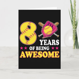 8 Jaar Lang Geweldig Zachte Ll Meisje 8e Verjaarda Kaart