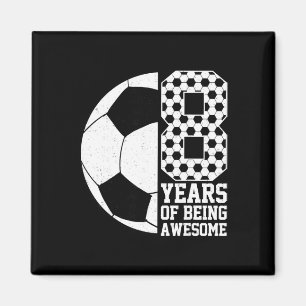 8 Jaar Lang Geweldige Kids Voetbalfan 8e Verjaarda Magneet