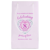 8 jaar liefde tourmaline twee tooncadeautas klein cadeauzakje (Voorkant)