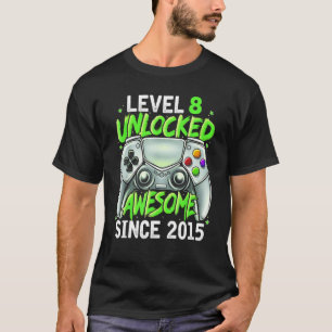 8 jaar Niveau 8 niet-vergrendeld Geweldige sinds 2 T-shirt