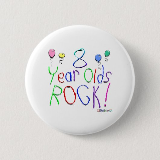 8 jaar Olds Rock! Knoop Ronde Button 5,7 Cm (Voorkant)