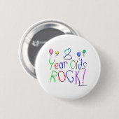 8 jaar Olds Rock! Knoop Ronde Button 5,7 Cm (Voorkant /achterkant)