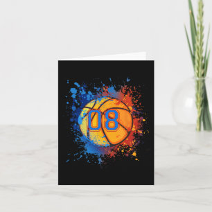 8 jaar oud 8 jaar Basketball Gift voor jongens Kaart