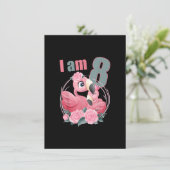 8 jaar oud 8 jaar oud vioolmeisje Cute Flamin Kaart (Staand voorkant)