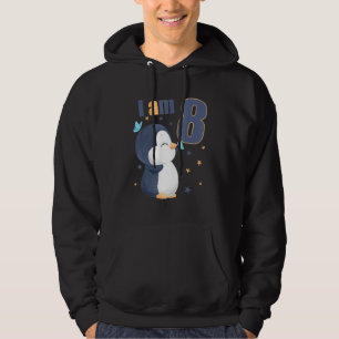 8 Jaar Oud 8 Verjaardag Outfit Jongen Meisje Pengu Hoodie