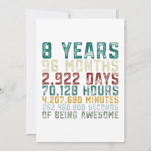  8 jaar oud 8e geboortecymeisje feestdagenkaart (Voorkant)