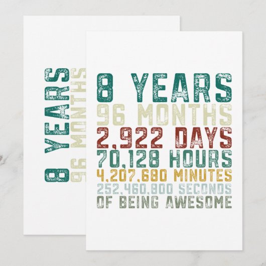  8 jaar oud 8e geboortecymeisje feestdagenkaart (Voorkant / Achterkant)