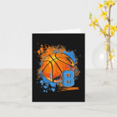 8 jaar oud 8e verjaardag Basketball Kaart (Gele Bloem)