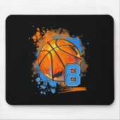 8 jaar oud 8e verjaardag Basketball Muismat (Voorkant)