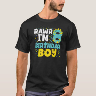 8 jaar oud 8e verjaardag Jongen Dinosaur Toddler K T-shirt