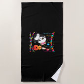 8 jaar oud 8e verjaardag panda eenhoorn meisje cad strandlaken (Voorkant)