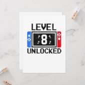 8 jaar oud cadeauniveau 8e verjaardag Jongen video Kaart (Voorkant / Achterkant in situ)