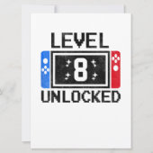 8 jaar oud cadeauniveau 8e verjaardag Jongen video Kaart (Voorkant)