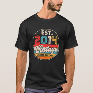 8 jaar oud dagblad geboren in 2014  8e verjaardag t-shirt