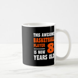 8 Jaar Oud Gelukkig 8e Verjaardag Basketbal 8e Geb Koffiemok