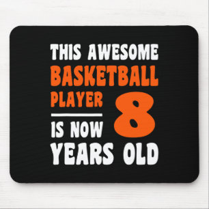 8 Jaar Oud Gelukkig 8e Verjaardag Basketbal 8e Geb Muismat
