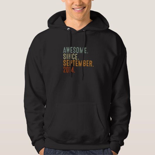 8 Jaar Oud Geweldig Sinds September 2014 8e Verja Hoodie (Voorkant)