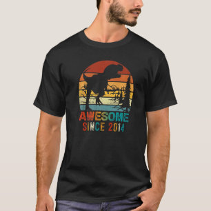 8 Jaar Oud Geweldige Sinds 2014 8e Verjaardag Dino T-shirt