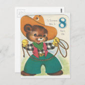  8 jaar oud Happy Birthday Beer Briefkaart (Voorkant / Achterkant)