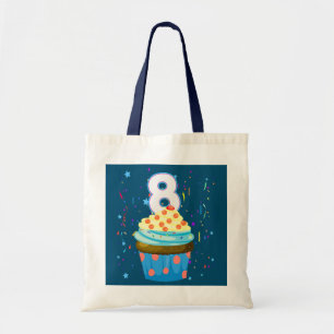 8 jaar oud is het mijn 8e verjaardag Sweet cupcake Tote Bag