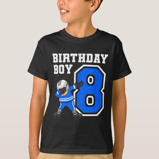 8 Jaar Oud Jongen IJshockeyspeler 8e Verjaardag Ki T-shirt (Voorkant)