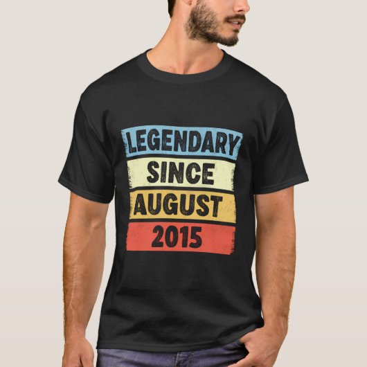 8 jaar oud legendarisch sinds augustus 2015 8e geb t-shirt (Voorkant)