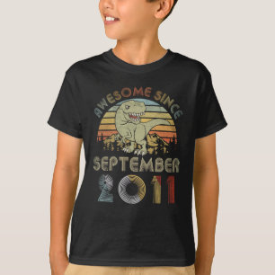 8 jaar oud september 2011 8e dinosaurusdag t-shirt
