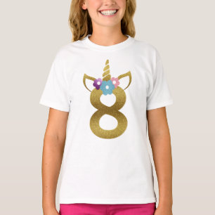 8 jaar oud Unicorn Birthday Girl voor kinderen T-shirt