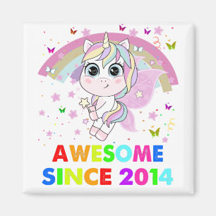 8 jaar oud Unicorn Cutie 8th Birthday Unicorn Gif Magneet