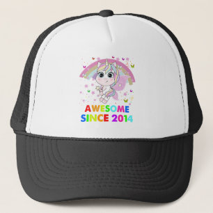 8 jaar oud Unicorn Cutie 8th Birthday Unicorn Gif Trucker Pet