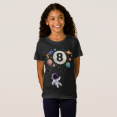 8 Jaar Oud Verjaardag Planeten Astronaut 8e Verjaa T-shirt (Voorkant volledig)