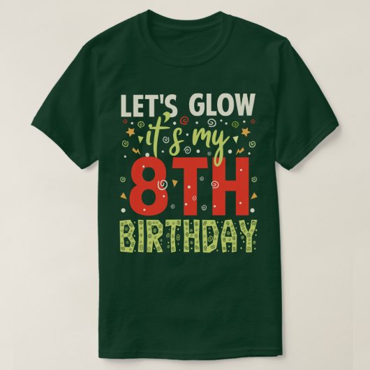 8 jaar oud verjaardagscadeau t-shirt (Design voorkant)