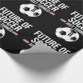 8 jaar oud verjaardagscadeau voor voetbaljongens cadeaupapier (Hoek)