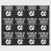 8 jaar oud verjaardagscadeau voor voetbaljongens cadeaupapier (Vlak)