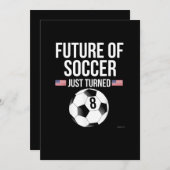 8 jaar oud verjaardagscadeau voor voetbaljongens kaart (Voorkant / Achterkant)