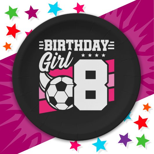 8 Jaar Oud Voetbal Football Feest 8e Verjaardag Me Papieren Bordje